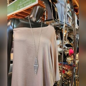 Crystal Encrusted Statement Necklace/Broach